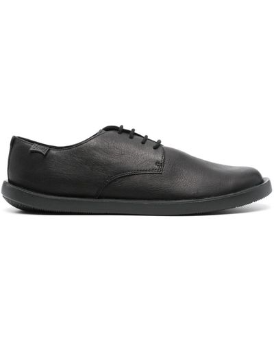 Camper Wagon Leather Derby Shoes - Black