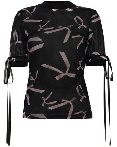 Pinko X Patrick McDowell blouse imprimée - Noir