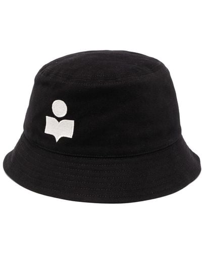 Isabel Marant Sombrero de pescador con logo bordado - Negro