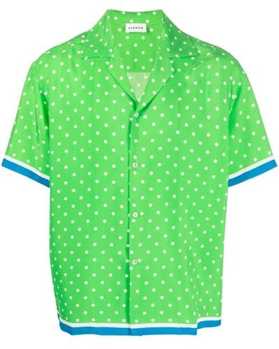 P.A.R.O.S.H. Overhemd Met Stippen - Groen
