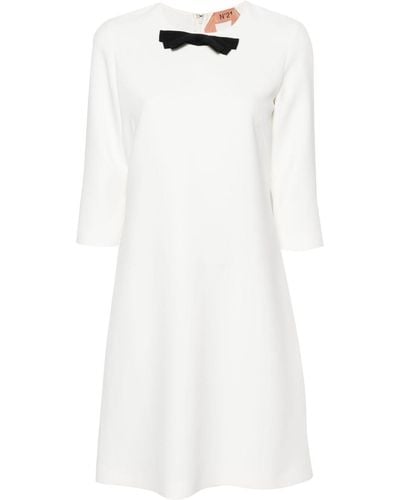 N°21 Minikleid aus Krepp - Weiß