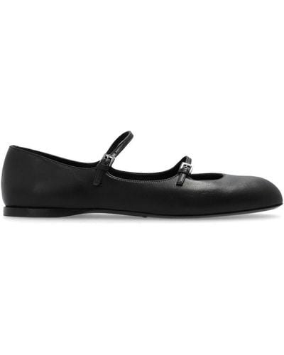 Max Mara Circus Double-Strap Ballerina Shoes - Black