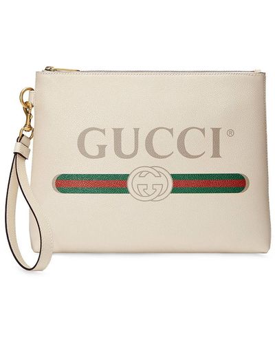 Gucci Clutch con stampa - Bianco
