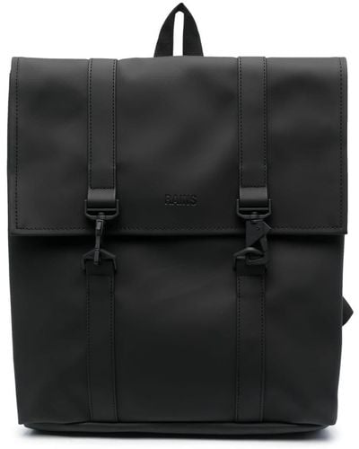 Rains Msn Logo-debossed Backpack - Black