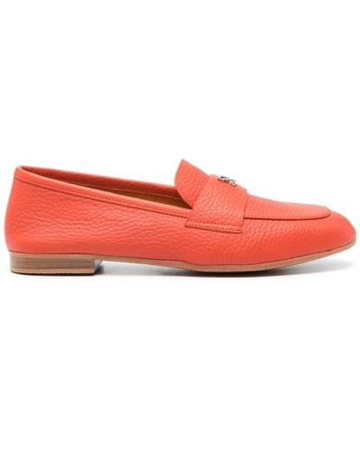 Casadei Logo-plaque Leather Loafers - Red