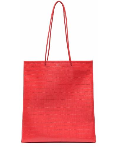 MEDEA Handtasche mit Kroko-Effekt - Rot