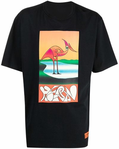 Heron Preston プリント Tシャツ - ブラック
