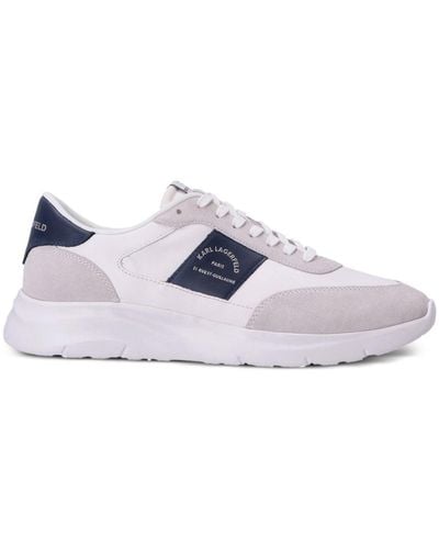 Karl Lagerfeld Serger Leather Sneakers - White