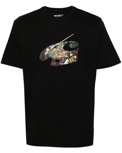 Carhartt Palette-print Cotton T-shirt - Black