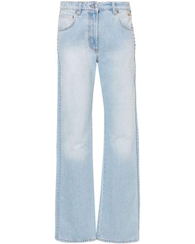 MSGM Halbhohe Straight-Leg-Jeans - Blau