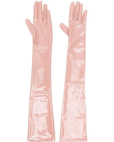 Oséree Ellenbogenlange Latex-Handschuhe - Pink
