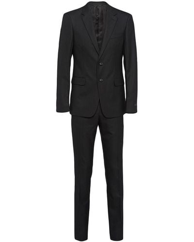 Prada Einreihiger Anzug - Schwarz