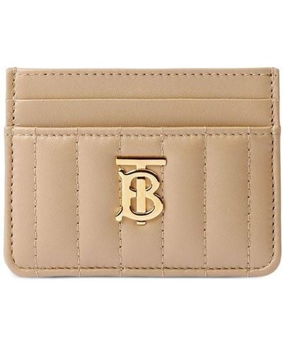 Burberry Quilted Leather Lola Card Case - Natural