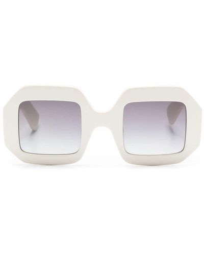 Kaleos Eyehunters Albertson 4 Geometric Sunglasses - Natural