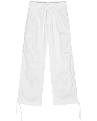Moschino Jeans Cargohose aus Twill - Weiß