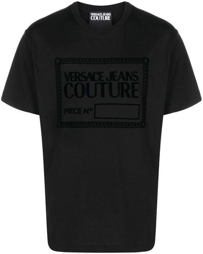 Versace フロックロゴ Tシャツ - ブラック