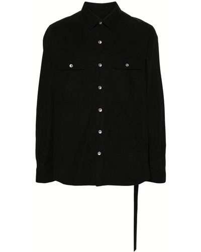 Rick Owens Button-up Cotton Shirt - Black