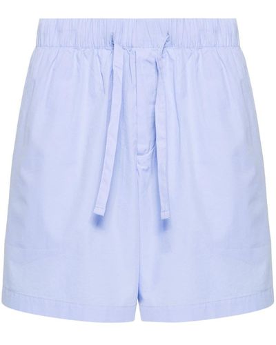 Tekla Organic-cotton Pajama Shorts - Blue