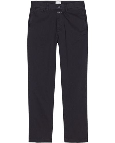 Closed Tacoma Organic-cotton Tapered Trousers - Blue