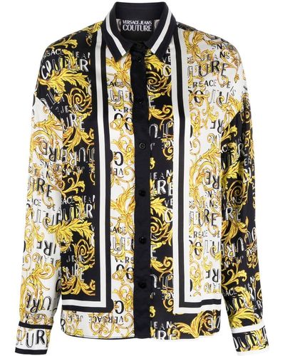 Versace Blouse à imprimé baroque - Noir