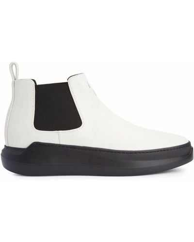 Giuseppe Zanotti Conley Leather Ankle Boots - White