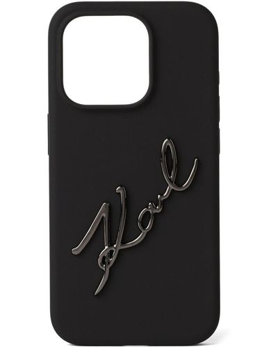 Karl Lagerfeld Coque d'iPhone 15 Pro K/SIGNATURE - Noir