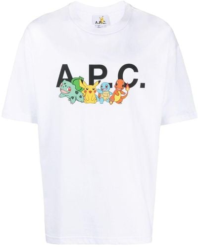 A.P.C. X Pokémon ロゴ Tシャツ - ホワイト
