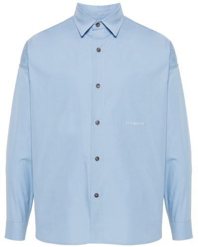 Societe Anonyme Classic-collar Cotton Shirt - Blue
