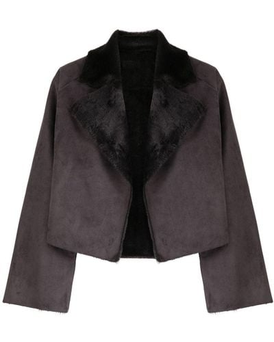 Izzue Faux-fur Cropped Jacket - Black