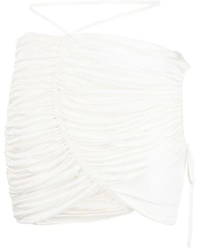 ANDREADAMO Gathered-detail Mini Skirt - White