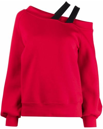 Atu Body Couture X Ioana Ciolacu Cold-shoulder Sweatshirt - Red
