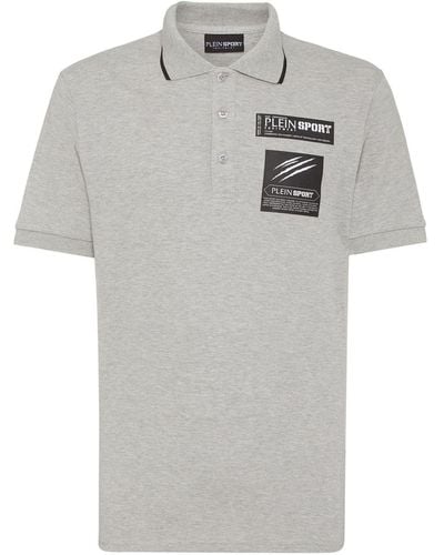 Philipp Plein Poloshirt mit Logo-Print - Grau