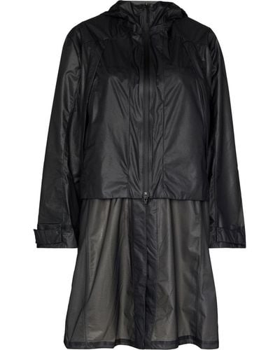 Y-3 Hooded Midi Raincoat - Black
