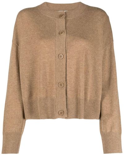 P.A.R.O.S.H. Brushed Cashmere Cardigan - Natural