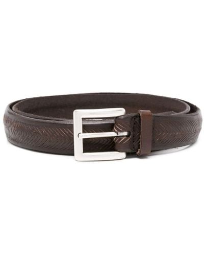 Orciani Laser-cut Leather Belt - Brown