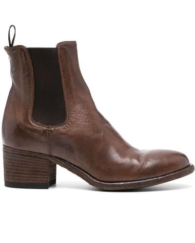 Officine Creative Denner 114 55mm Leather Boots - Brown