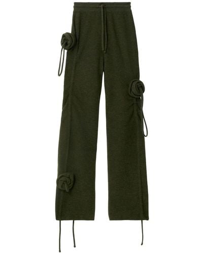 Burberry Rose Drawstring Wool Trousers - Green