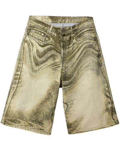 Camper Jeans-Shorts mit Wirbel-Print - Grün