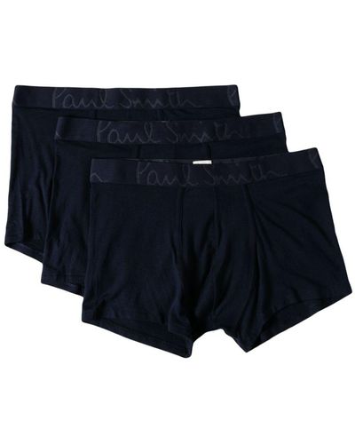 Paul Smith Logo-waistband Boxers (pack Of Three) - Blue