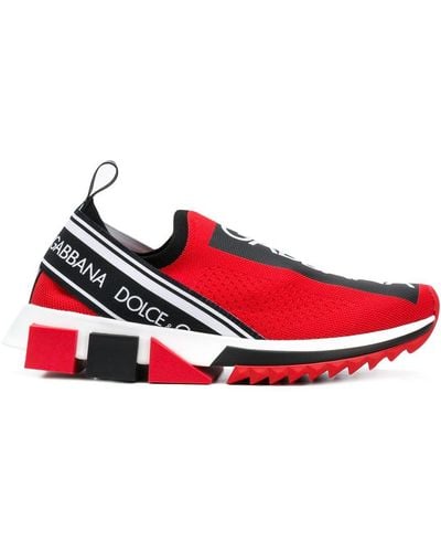 Dolce & Gabbana Branded Sorrento Sneakers - Red