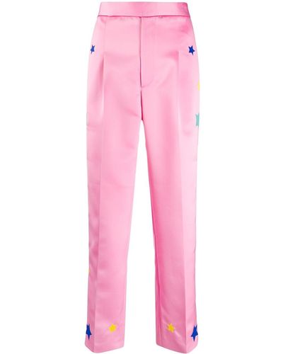 Mira Mikati Star Embroidered Pants - Pink
