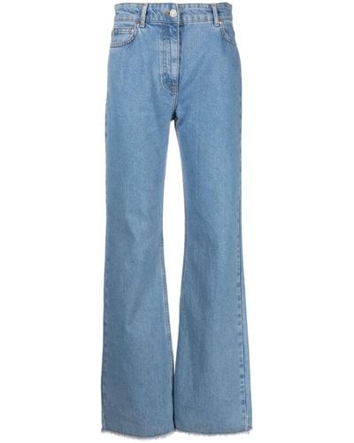 Moschino Jeans Raw-cut Mid-rise Flared Jeans - Blue