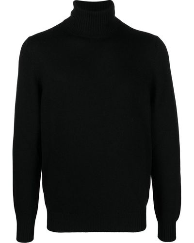 Fileria Roll-neck Virgin Wool Sweater - Black