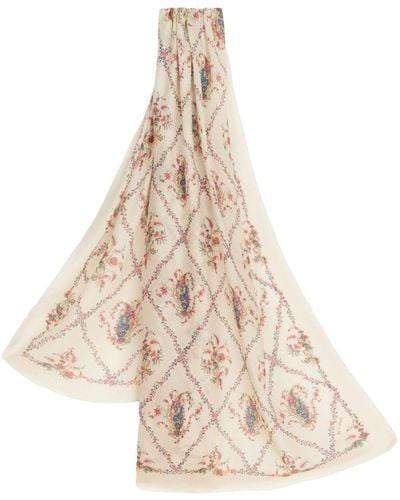 Etro Floral-print Scarf - Natural