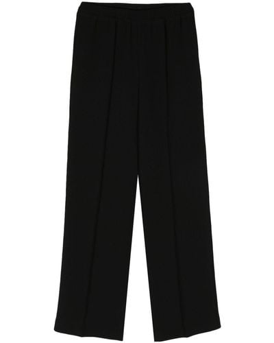Aspesi Seam-detail Wide-leg Trousers - Black