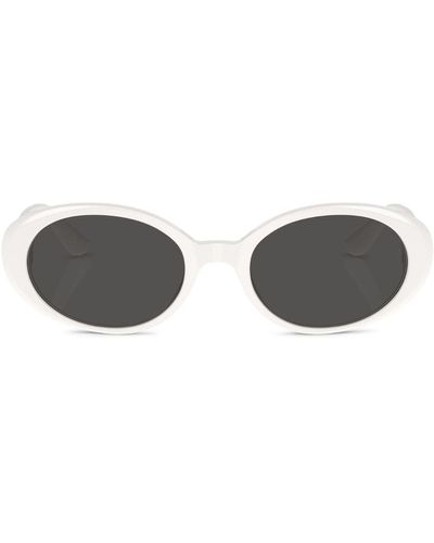 Dolce & Gabbana Tinted Round-frame Sunglasses - White