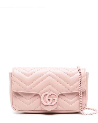 Gucci Mini GG Marmont Schultertasche - Pink