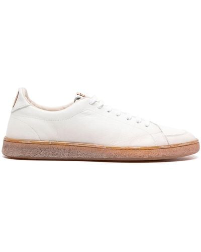 Moma Flatform Leather Sneakers - White