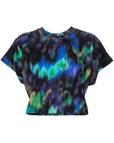 Isabel Marant T-shirt Zilia à design plissé - Bleu