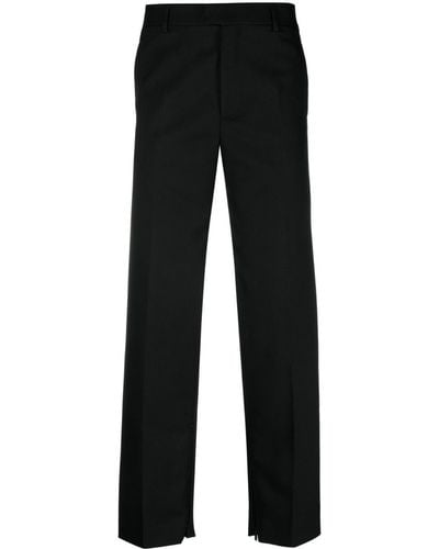 Off-White c/o Virgil Abloh Pantalones de vestir con logo bordado - Negro